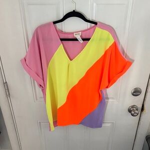 BiBi Multicolor V-Neck Blouse
